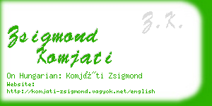 zsigmond komjati business card